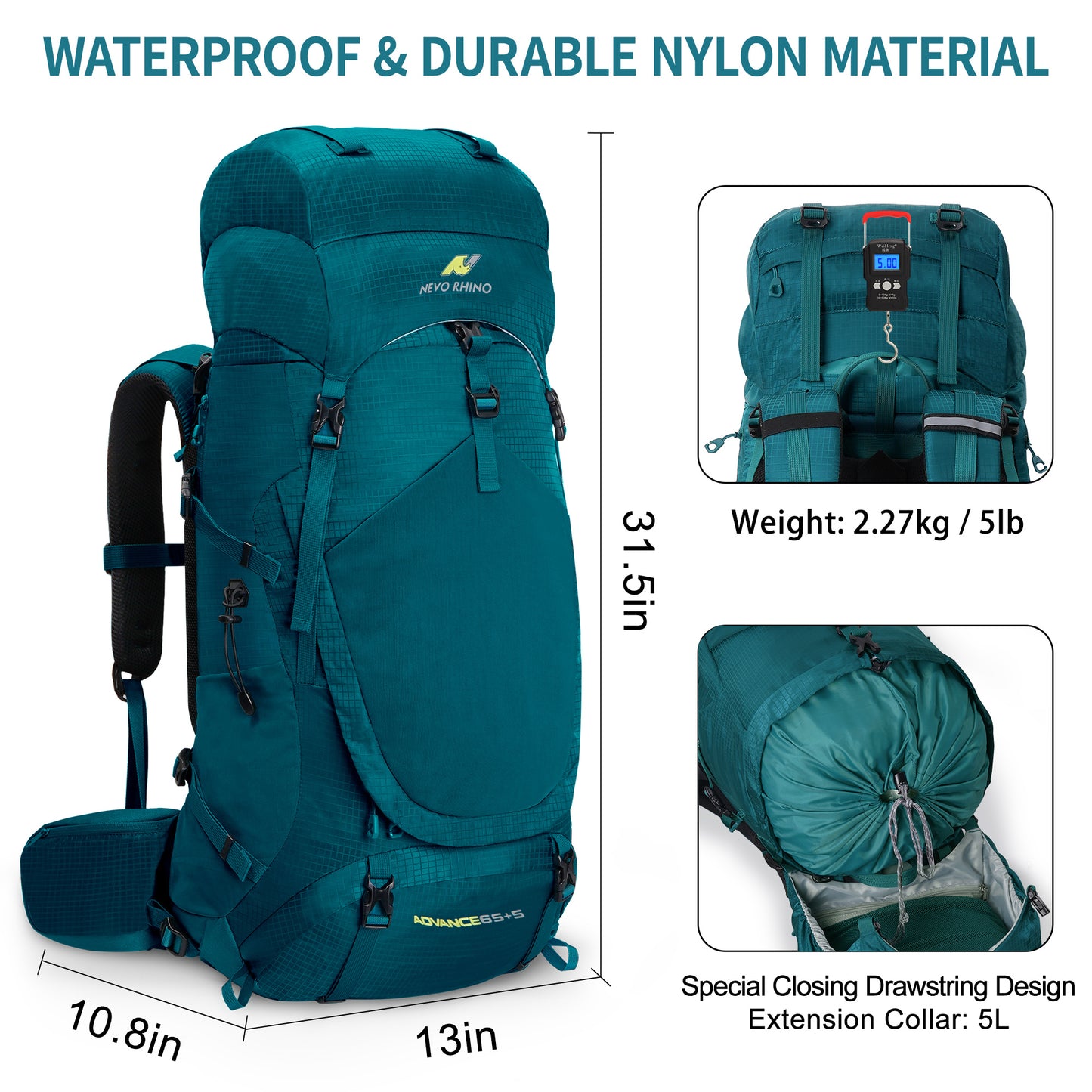 NEVO RHINO Wanderrucksack 70 L