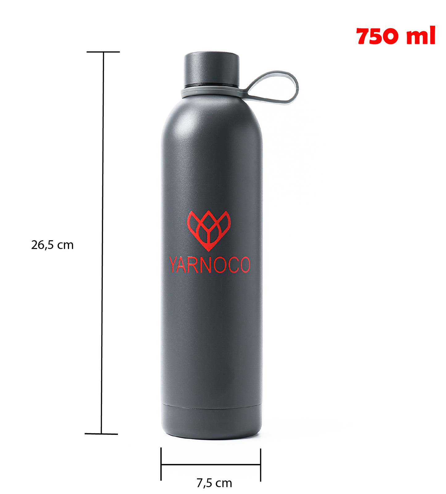 YARNOCO Trinkflasche Thermoflasche 750ml